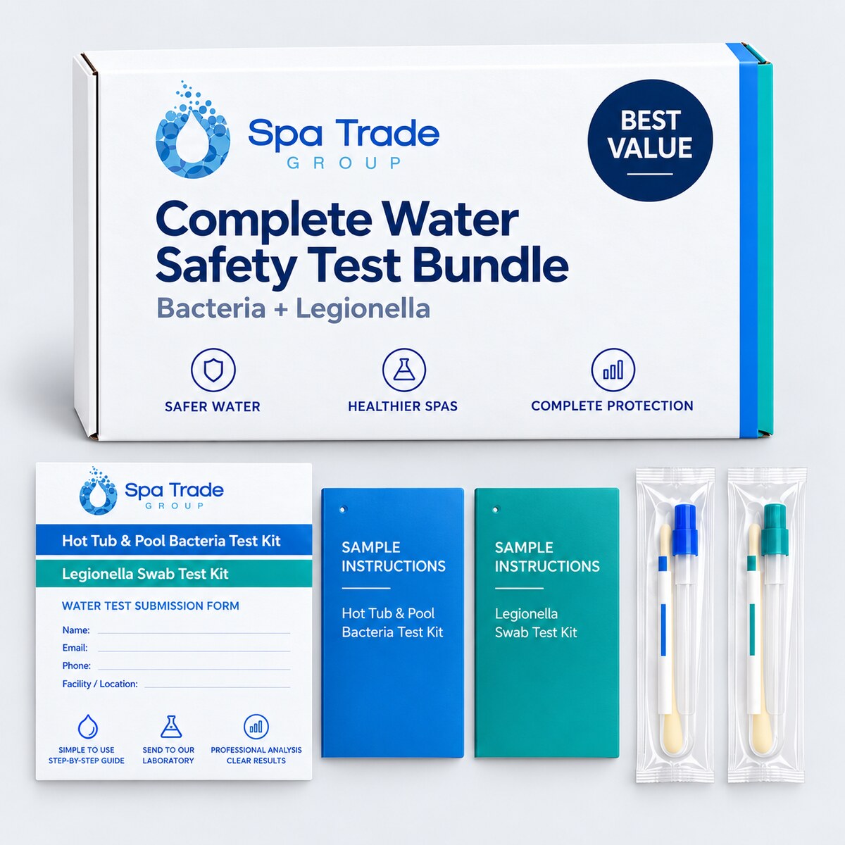 Complete Water Safety Test Bundle - Bacteria + Legionella